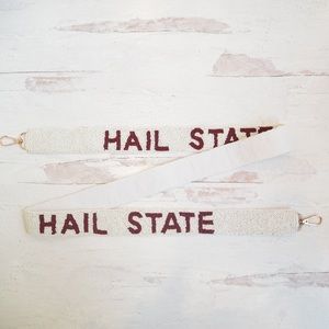 Beaded Hail State Purse Strap Mississippi
